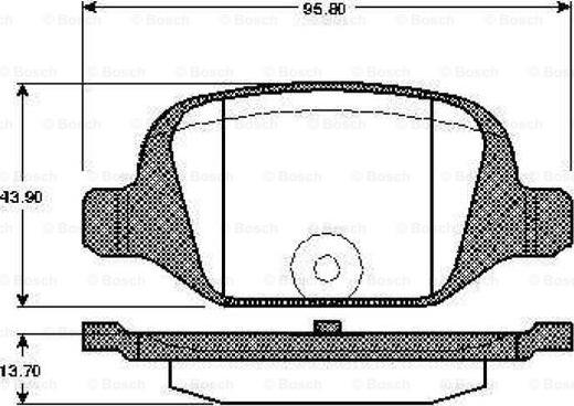 BOSCH 0 986 TB2 796 - Kit de plaquettes de frein, frein à disque cwaw.fr