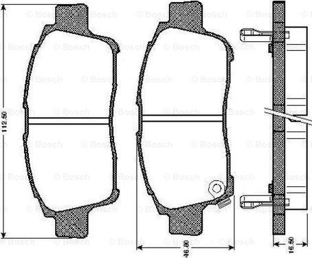 BOSCH 0 986 TB2 791 - Kit de plaquettes de frein, frein à disque cwaw.fr