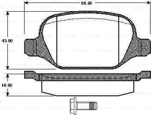 BOSCH 0 986 TB2 797 - Kit de plaquettes de frein, frein à disque cwaw.fr