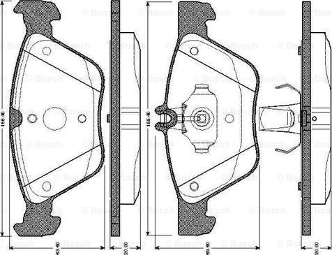 BOSCH 0 986 TB2 748 - Kit de plaquettes de frein, frein à disque cwaw.fr