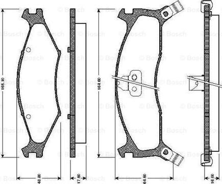 BOSCH 0 986 TB2 747 - Kit de plaquettes de frein, frein à disque cwaw.fr