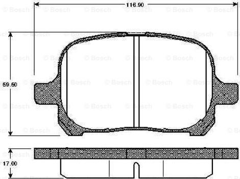 BOSCH 0 986 TB2 754 - Kit de plaquettes de frein, frein à disque cwaw.fr