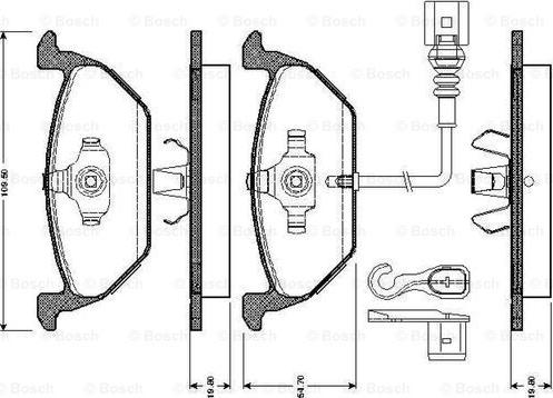 BOSCH 0 986 TB2 756 - Kit de plaquettes de frein, frein à disque cwaw.fr