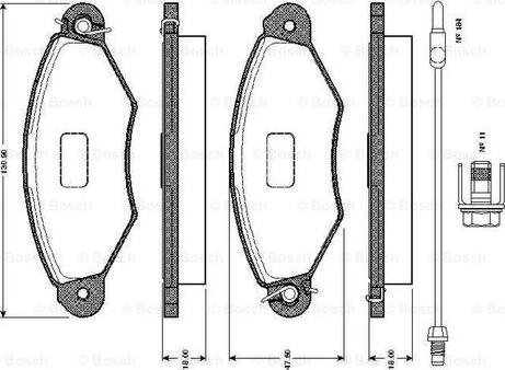 BOSCH 0 986 TB2 761 - Kit de plaquettes de frein, frein à disque cwaw.fr