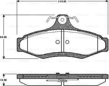 BOSCH 0 986 TB2 762 - Kit de plaquettes de frein, frein à disque cwaw.fr