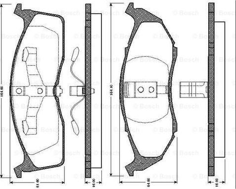 BOSCH 0 986 TB2 700 - Kit de plaquettes de frein, frein à disque cwaw.fr