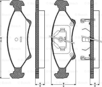 BOSCH 0 986 TB2 716 - Kit de plaquettes de frein, frein à disque cwaw.fr