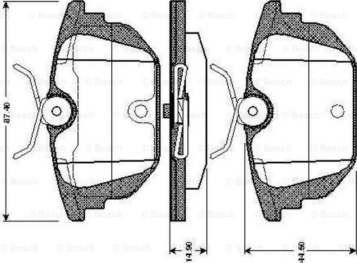 BOSCH 0 986 TB2 780 - Kit de plaquettes de frein, frein à disque cwaw.fr