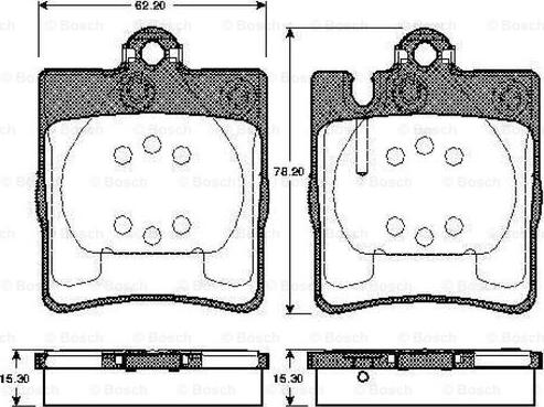 BOSCH 0 986 TB2 788 - Kit de plaquettes de frein, frein à disque cwaw.fr