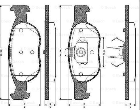 BOSCH 0 986 TB2 731 - Kit de plaquettes de frein, frein à disque cwaw.fr