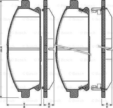 BOSCH 0 986 TB2 775 - Kit de plaquettes de frein, frein à disque cwaw.fr