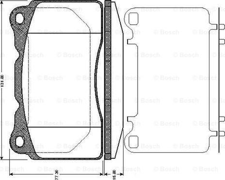 BOSCH 0 986 TB2 770 - Kit de plaquettes de frein, frein à disque cwaw.fr