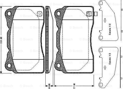 BOSCH 0 986 TB2 773 - Kit de plaquettes de frein, frein à disque cwaw.fr