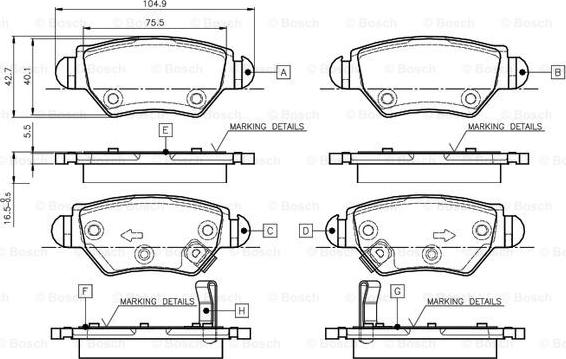 BOSCH 0 986 TB2 777 - Kit de plaquettes de frein, frein à disque cwaw.fr