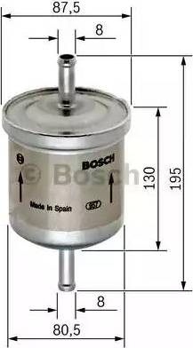 BOSCH 0 450 905 195 - Filtre à carburant cwaw.fr