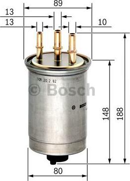 BOSCH 0 450 906 508 - Filtre à carburant cwaw.fr