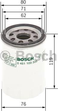 BOSCH 0 451 103 335 - Filtre à huile cwaw.fr