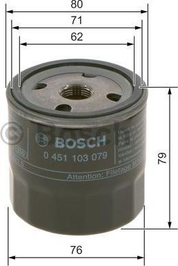 BOSCH 0 451 103 204 - Filtre à huile cwaw.fr