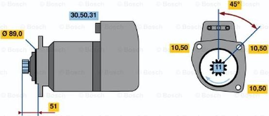 BOSCH 0 001 416 043 - Démarreur cwaw.fr