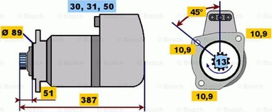 BOSCH 0 001 416 064 - Démarreur cwaw.fr