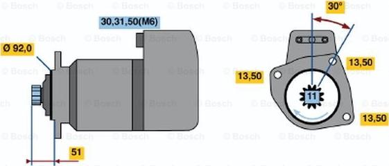 BOSCH 0 001 416 011 - Démarreur cwaw.fr