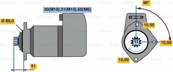 BOSCH 0 001 416 032 - Démarreur cwaw.fr