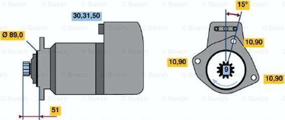 BOSCH 0 001 416 025 - Démarreur cwaw.fr