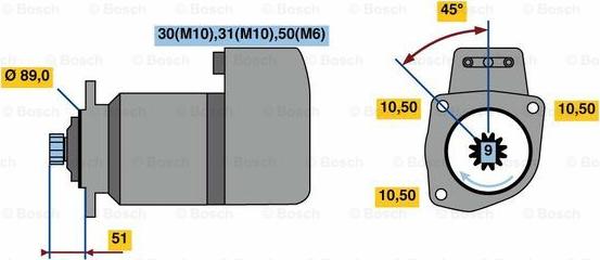 BOSCH 0 001 416 024 - Démarreur cwaw.fr