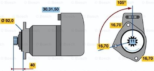 BOSCH 0 986 013 450 - Démarreur cwaw.fr