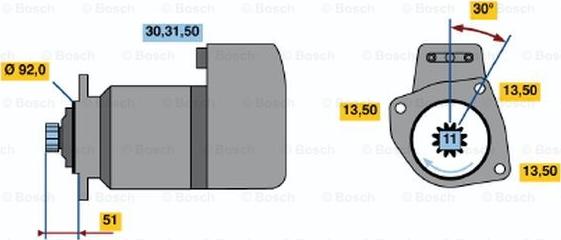 BOSCH 0 001 417 066 - Démarreur cwaw.fr