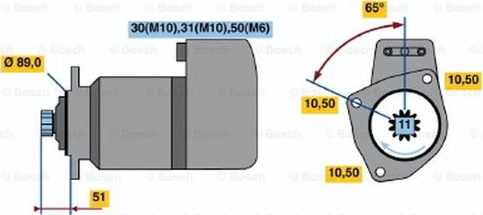 BOSCH 0 001 417 080 - Démarreur cwaw.fr