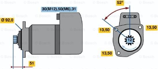 BOSCH 0 001 417 075 - Démarreur cwaw.fr