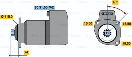 BOSCH 0 001 417 073 - Démarreur cwaw.fr