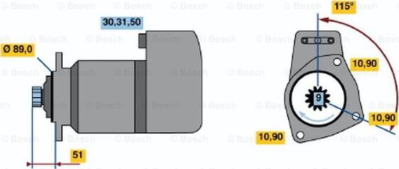 BOSCH 0 001 417 077 - Démarreur cwaw.fr