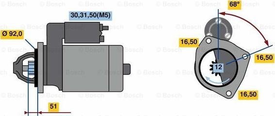 BOSCH 0 001 420 013 - Démarreur cwaw.fr