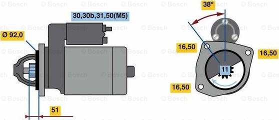 BOSCH 0 001 420 029 - Démarreur cwaw.fr