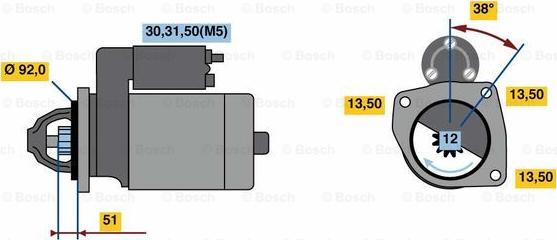 BOSCH 0 001 420 025 - Démarreur cwaw.fr