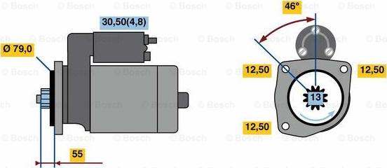 BOSCH 0 001 142 003 - Démarreur cwaw.fr