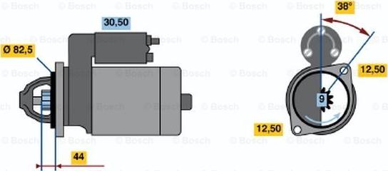 BOSCH 0 001 109 044 - Démarreur cwaw.fr