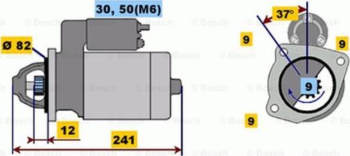 BOSCH 0 001 109 045 - Démarreur cwaw.fr