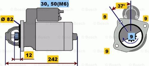 BOSCH 0 001 109 048 - Démarreur cwaw.fr