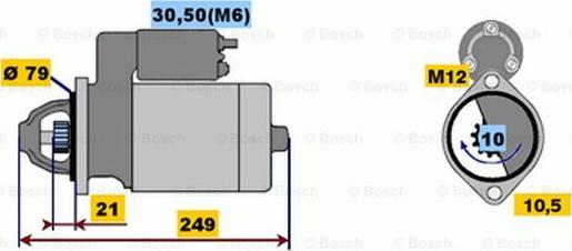 BOSCH 0 001 109 055 - Démarreur cwaw.fr