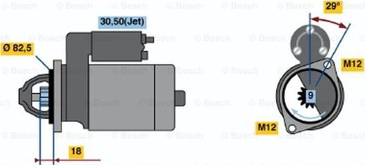 BOSCH 0 001 109 064 - Démarreur cwaw.fr