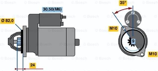 BOSCH 0 001 109 061 - Démarreur cwaw.fr