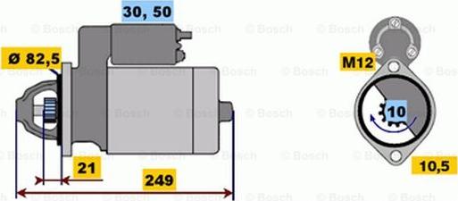 BOSCH 0 001 109 062 - Démarreur cwaw.fr