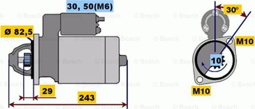 BOSCH 0 001 109 036 - Démarreur cwaw.fr