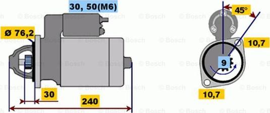 BOSCH 0 001 109 029 - Démarreur cwaw.fr