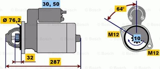 BOSCH 0 001 109 021 - Démarreur cwaw.fr