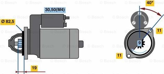 BOSCH 0 001 109 356 - Démarreur cwaw.fr