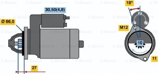 BOSCH 0 001 109 361 - Démarreur cwaw.fr